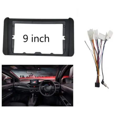 Frame 9 inch / 10 inch Toyota AGYA / Daihatsu AYLA  2023 Panel Head Unit Android 1