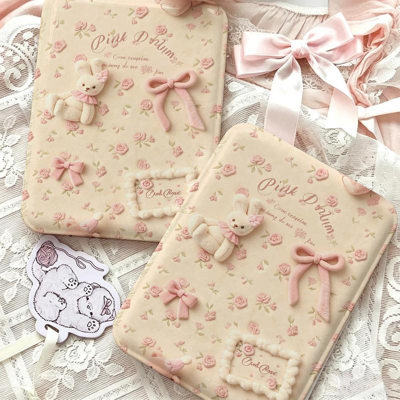 Thỏ nhỏ cùng nơ màu hồng Gấp gọn, mang theo dễ dàng Kính gấp mini tiện dụng