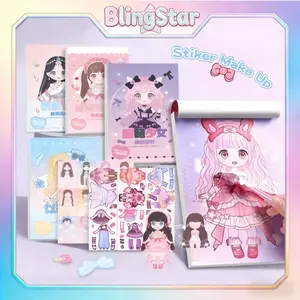 BlingStar Stiker Anak Jumbo Dress Up Ganti Wajah Change Makeup Sticker Putri Kartun Lucu Mainan Edukatif untuk Anak Usia 3-10 Tahun B103