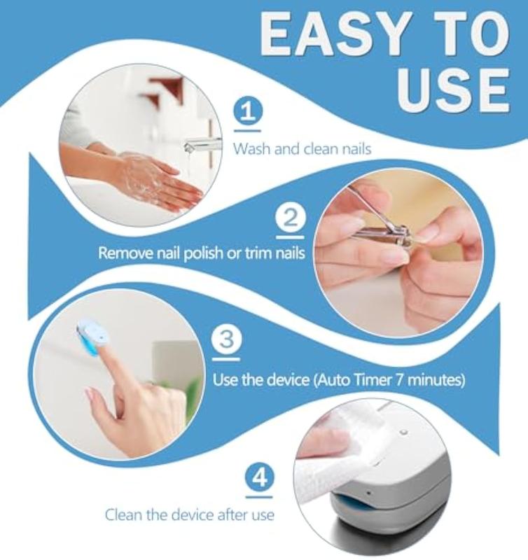Nail Fungus Light Device For Toenail,Fingernail Fungus Treatment Extra Strength With 407nm Blue Light & 905nm light For Nail Fungus & Onychomycosis,Toe Nail Fungus Removal At Home 4