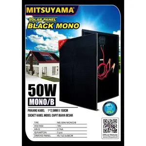 Termurah !! Solar Panel Solar Cell Panel Surya 50wp Mono 50wp Monocrystalline 50 Watt
