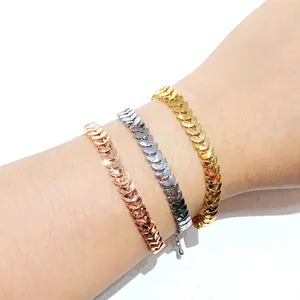 Gelang Rantai Daun Leaf Sheamer Premium rhodium aksesoris  Bracelets titanium