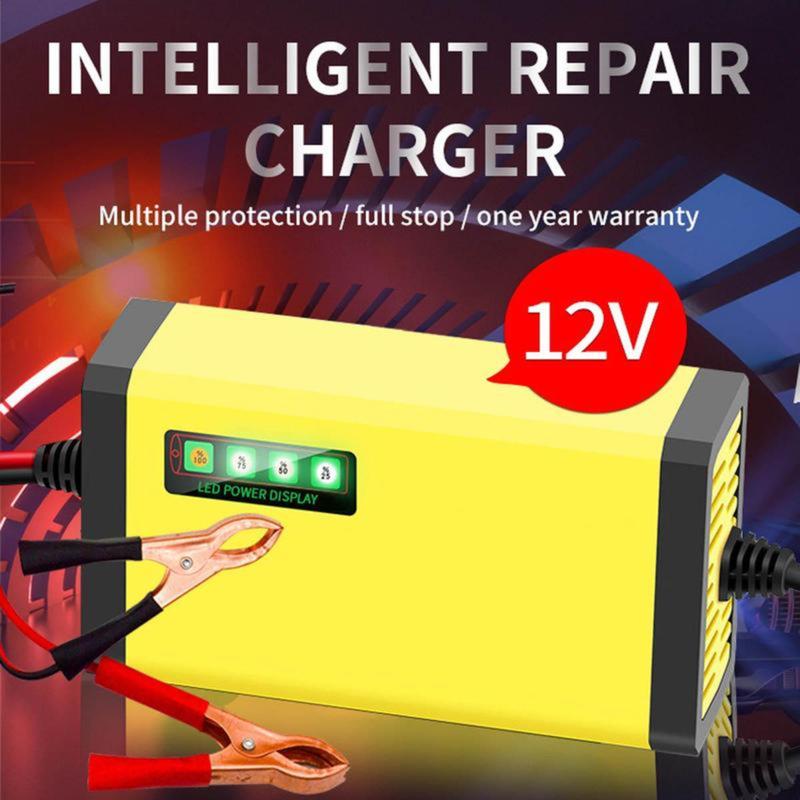 Monqiqi Bộ sạc pin 12V2A thông minh có chức năng tự động tắt phù hợp với ắc quy xe máy xe hơi 12V 2ah - 20ah.