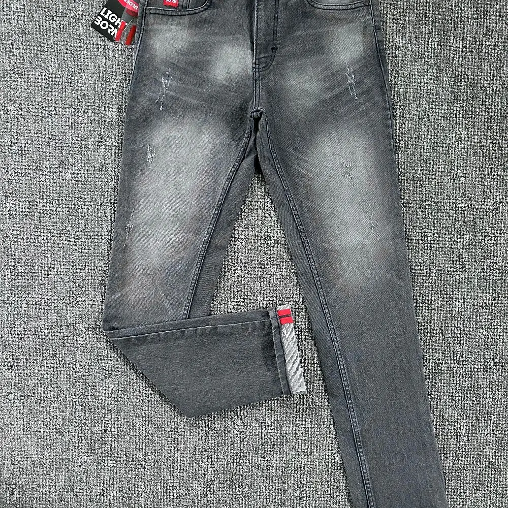 LIGHTBORN - Celana Jeans Selvedge Panjang Pria Washing Slimfit / Jeans panjang Saldvadge