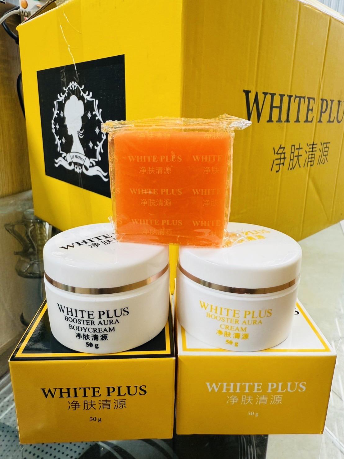 ครีมไวท์พลัส  white plus booter aura body cream