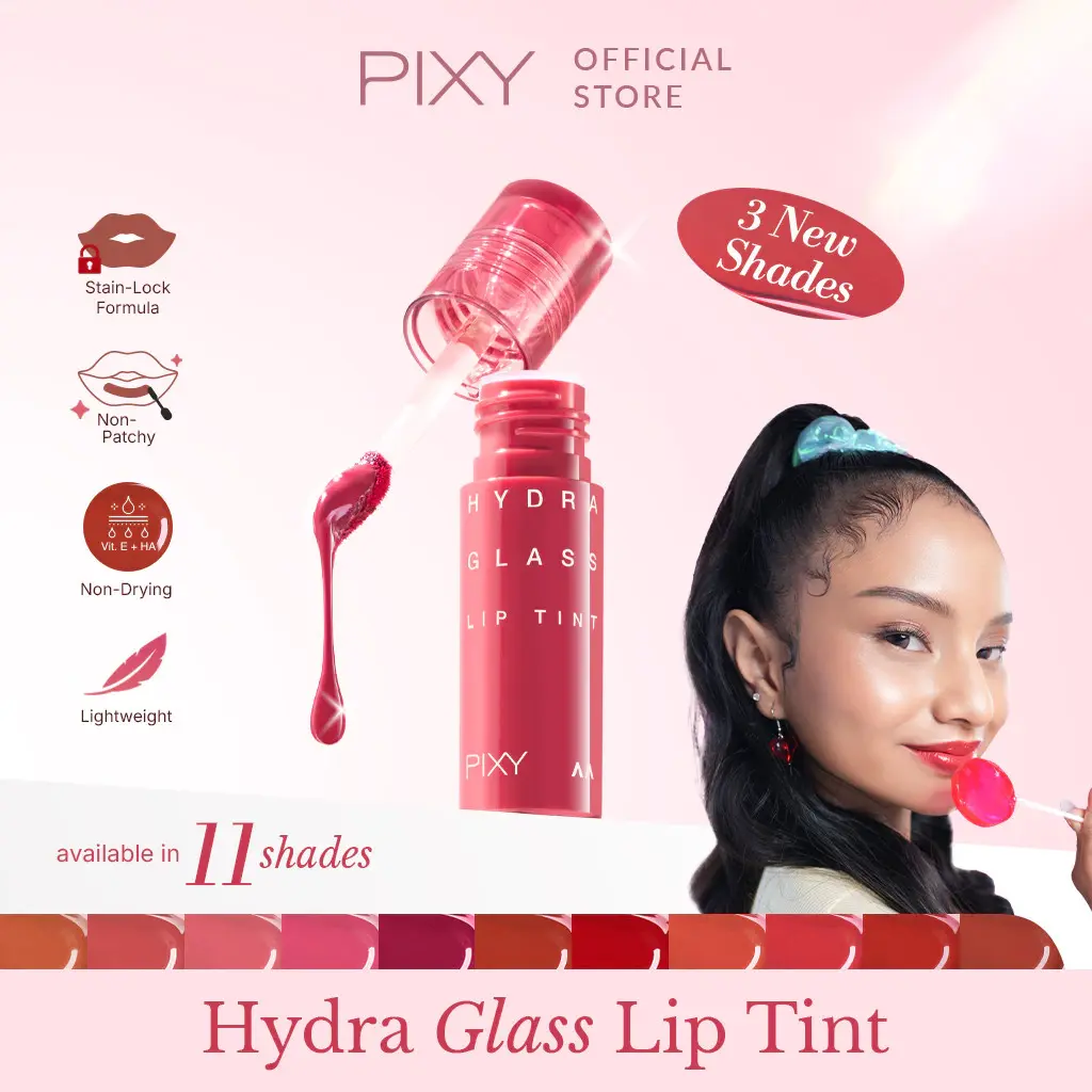 (SPESIAL!!!) 1PC PIXY HYDRA GLASS LIP TINT 2.5ml Lipstick Gloss