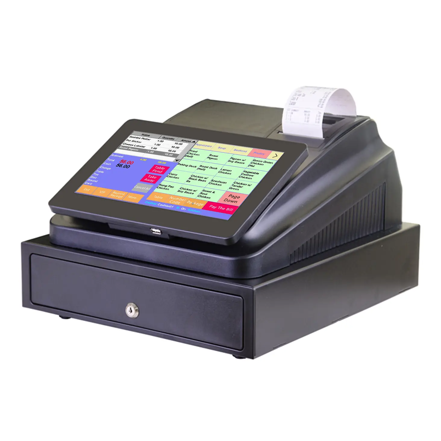 2025 Hot-selling electronic cash register10.1-inch thermal ticket printing Capacitive touch Suitable for catering Fruit Shop