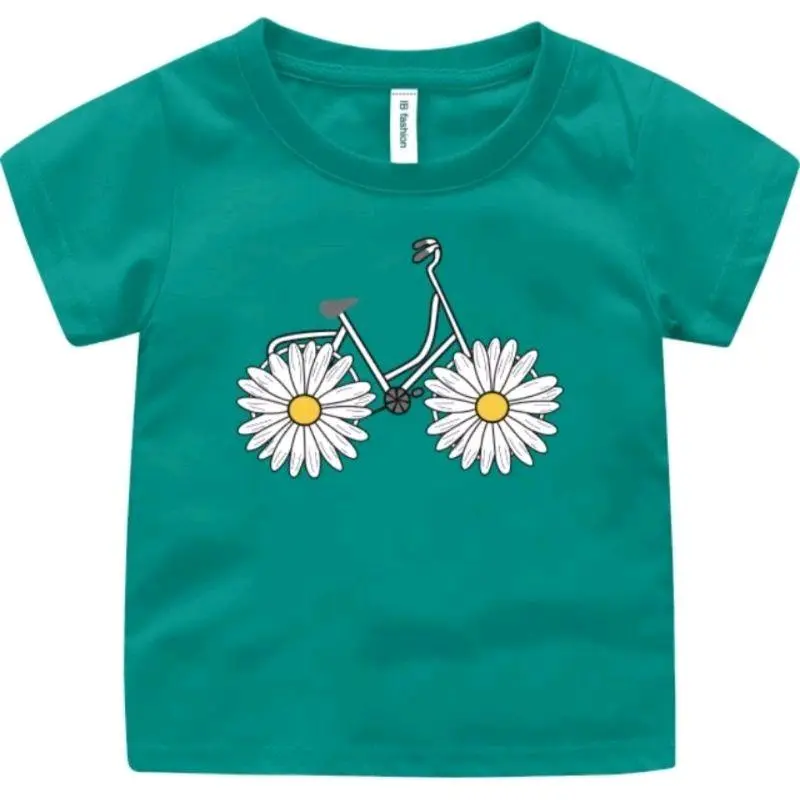 Paket Hemat 6Pcs Kaos Anak Perempuan Gambar Campur Lucu Katun 2