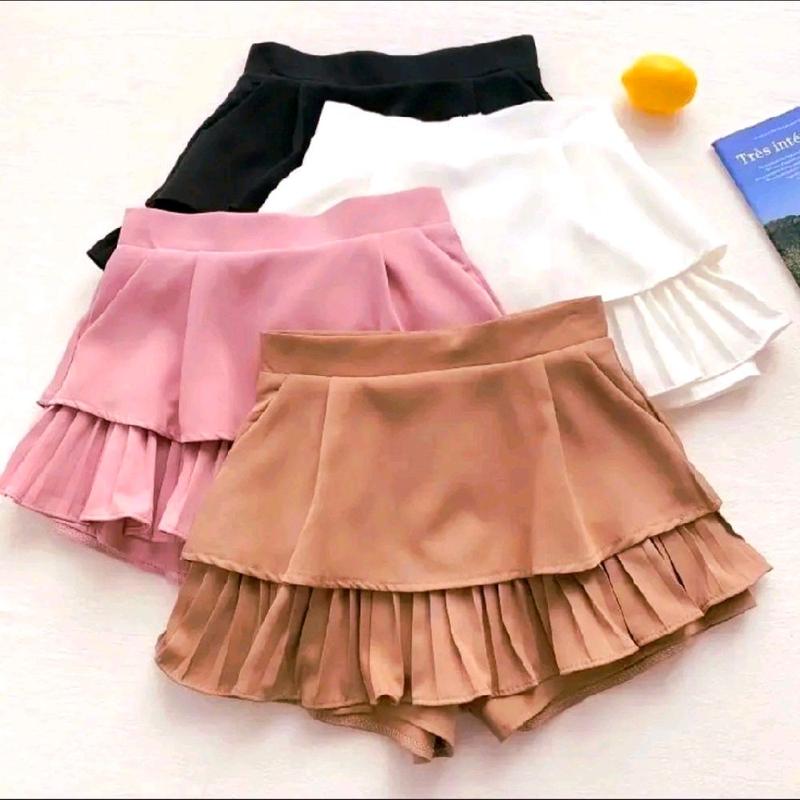 chân váy nữ 2 tầng xếp ly chữ A chất vải umi Top Women(A22)