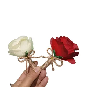 Bunga saku jas bunga artificial, corsage. ada pin peniti dibagian belakang tangkai bunga
