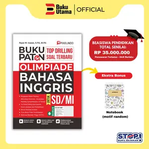 BUKU PATEN TOP DRILLING SOAL OLIMPIADE BAHASA INGGRIS SD/MI (Dilengkapi Materi, 16 Paket Soal HOTS, dan Kunci Jawaban) Soft Cover