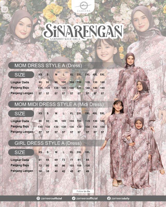 SINARENGAN (SET SCARF)MOM STYLE A MIDI DRESS BY ZAMEERA