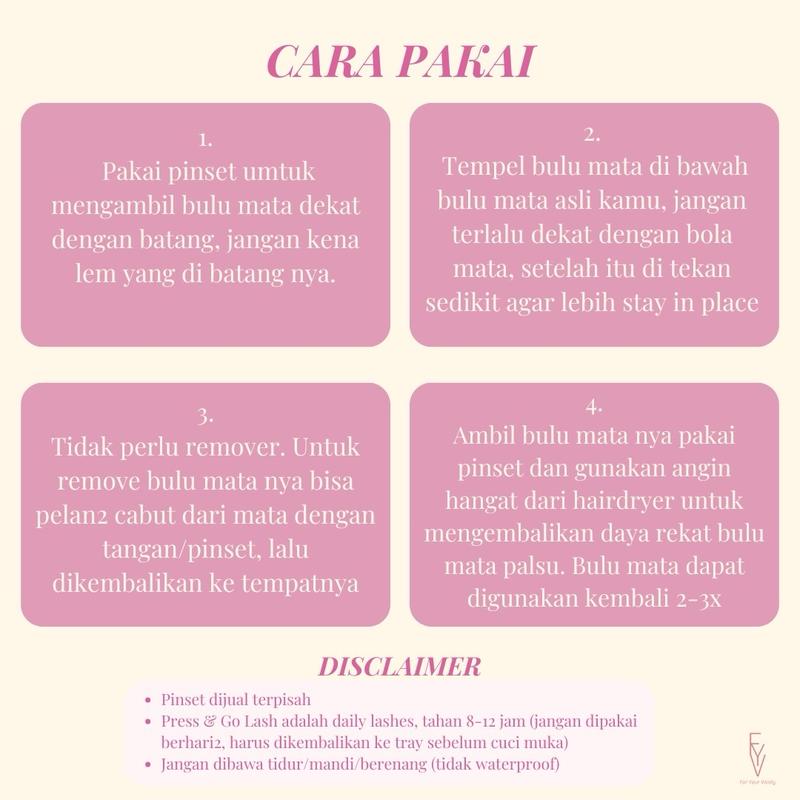 Press&Go Lash For Your Vanity Bulumata/Eyelash Individual/ bulu mata tanpa lem cluster lashes 1