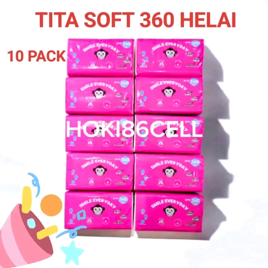 (10 pack) TISU SMILE EVERYDAY Titasoft 360 helai 2ply Tissue