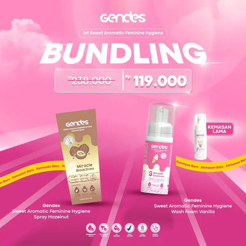 { DISKON UP TO 70% KHUSUS LIVE } Gendes Promo Bundling Sweet Aromatic Wash Foam & Spray 7 Miracle Bioaktives 2