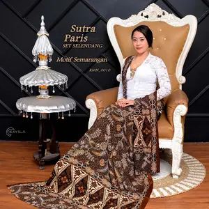 Motif Semarangan Endek Bali Kamen Free Selendang Rayon Semi Sutra Paris Premium High Quality ATBM