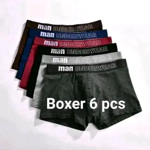 PAKET 6 PCS Celana Dalam Pria Boxer Ice Silk Yang Lagi Viral spandex nyaman lembut