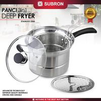 Gambar [EKSKLUSIF CECEKETARKETIR] SUBRON Panci 22cm Deep Fryer Rebus Kukus goreng Steam Saringan Multifungsi 3in1 Stainless tempat goreng sekaligus tirisan Gambar - MODEL A dari SUBRON KITCHENWARE Kab. Bandung 3 Tokopedia