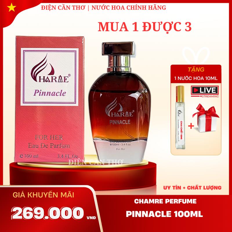  Nước hoa nữ Charme Pinnacle 100ml Tặng 1 chai 10ml nước hoa hương phấn ngọt ấm nước hoa charme perfume chính hãng Cosmetic Perfume Nữ Women Xịt Thơm H R V E 
