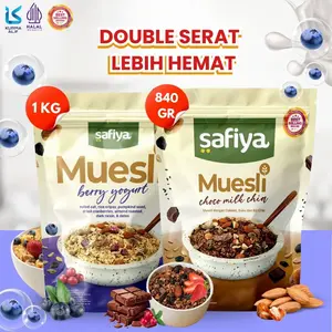 [PROMO 2 PACK] Muesli Berry Yogurt + Muesli Choco Milk Chia With Almond dan Potongan Coklat Premium