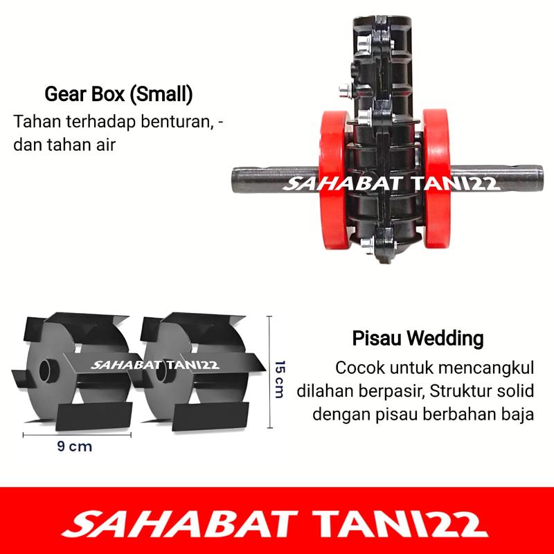 Alat penggembur tanah mini tiller wedder head mesin potong rumput tebeng padi alat penyiang gulma 4