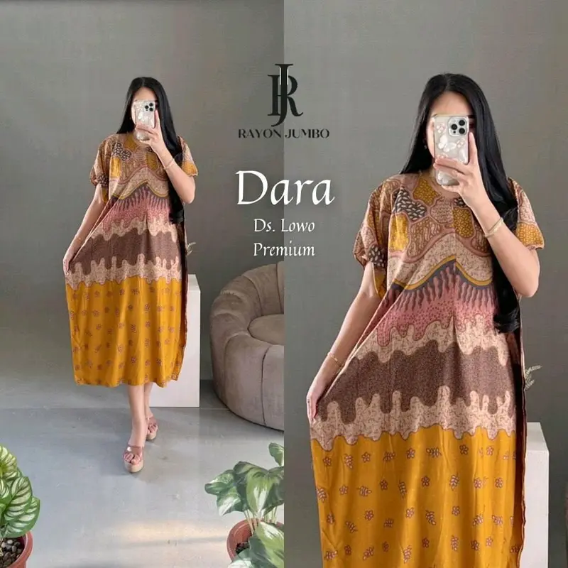 JAVARIES - Daster Wanita Lowo Dara - Rayon Premium Nyaman, Anggun, dan Busui Friendly | Daster Batik Motif Etnik Cantik 3