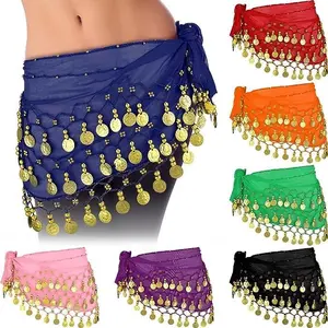 [SAHABAT-MANCING]Belt Belly Dance/Rantai pinggang 72 koin, sabuk koin emas tiga lapis, tari India