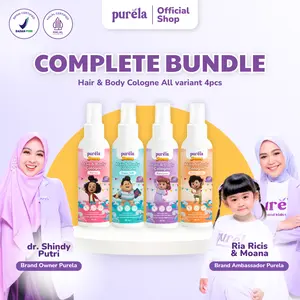 [PURELA X JUMBO]  Purela Baby Bundle Cologne Isi 4 - Parfum Anak Anak Aman Untuk Kulit Bayi - Purela x Jumbo Film - 0% alcohol non iritan wangi premium  tahan sampai 5 jam +