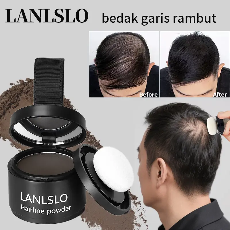 【BELI 2 HEMSET 50%】Bedak Hairline Waterproof Anti Keringat, Penebal Rambut Alami - COCOK UNTUK PRIA & WANITA