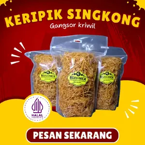 Keripik singkong gangsor, keripik singkong kriwil Ter enak pedas original Kripik Cemilan Snack | 1 kg