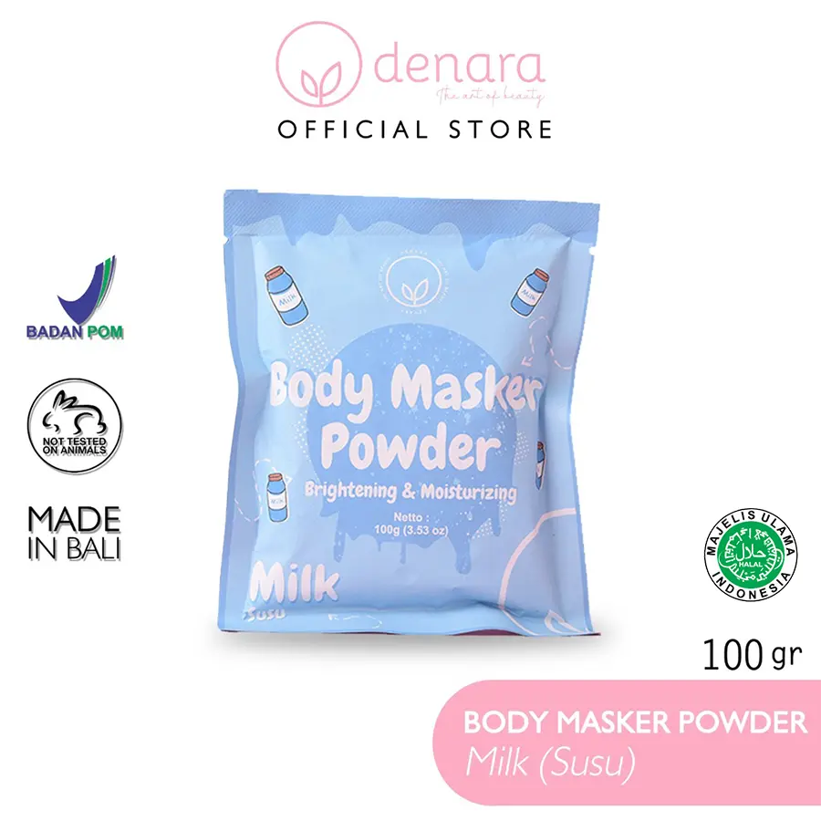 Denara Official Body Masker Powder Milk Bath Susu 100 gr