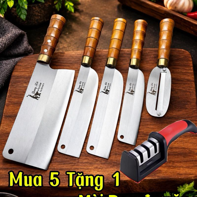 [Mua 5 Tặng 1] bộ dao thép trắng kháng rỉ cao cấp thủ công truyền thống