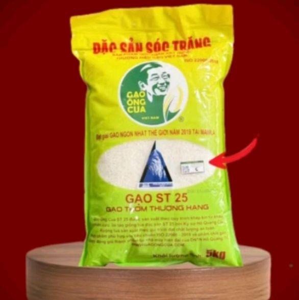 ( 10kg ) ST25 Ô CUA CHÍNH HÃNG CÓ MÃ QR THƠM DẺO NGỌT NGON CƠM gạo st 2