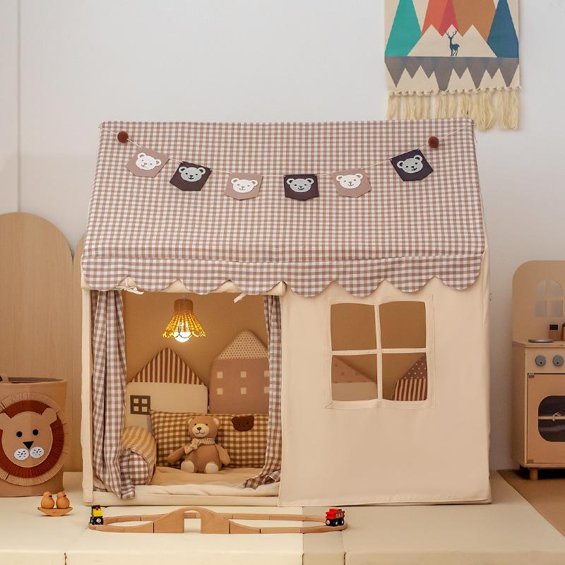  Lều cho bé Lều công chúa lều hoàng tử vải dù siêu bền có tặng kèm đèn nháy trang trí 