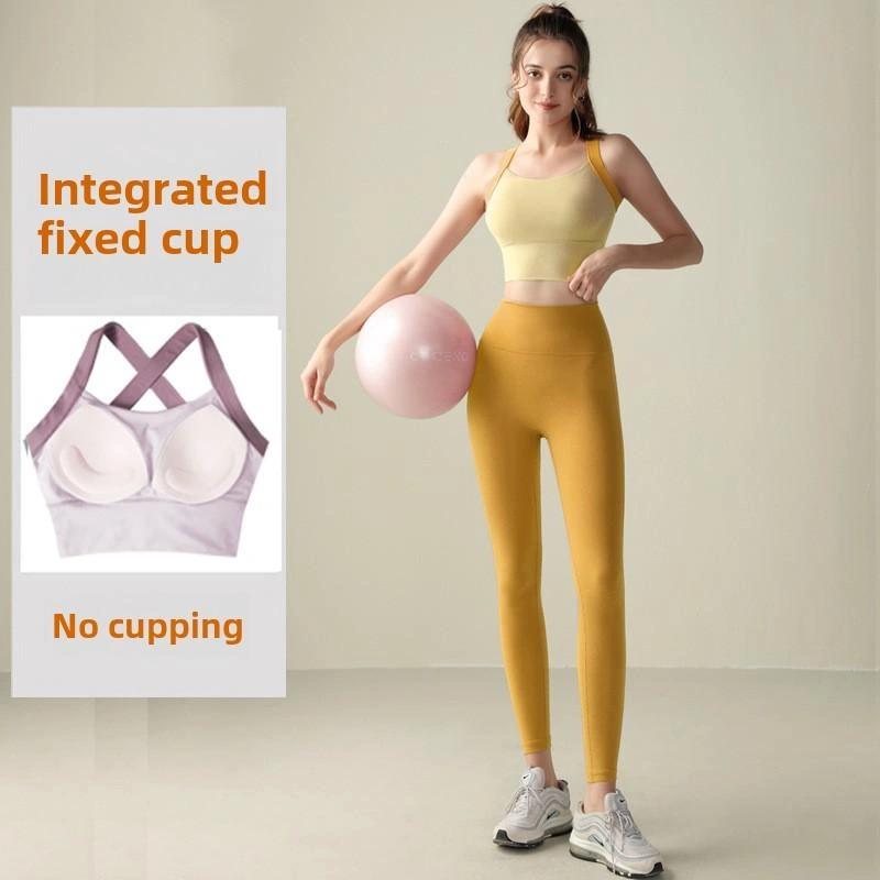  Bộ Đồ Tập Yoga Chéo Lưng Cho Nữ SHQX Quần Legging Định Hình Cạp Cao & Áo Ngực Thể Thao Thiết Kế Lưng Chữ X Không Đường May Dụng Cụ Giảm Mỡ Eo Hoàn Hảo Cho Yoga Và Thể Dục Bán Chạy 