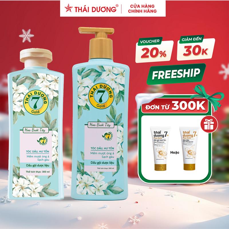  KM  Dầu gội Thái Dương 7 GOLD  Chai 500ml 300ml Hoa Bưởi Tây  - Sao Thái Dương 