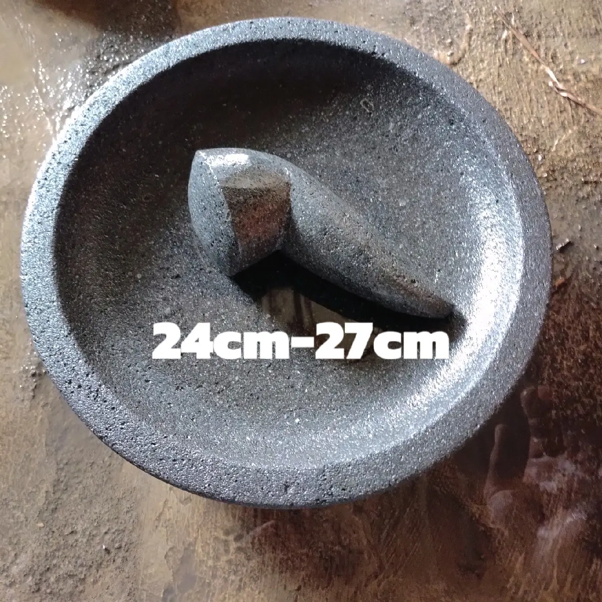 COET ULEGKAN BATU KALI ukuran gede 24cm-27cm Cobek Kitchenware