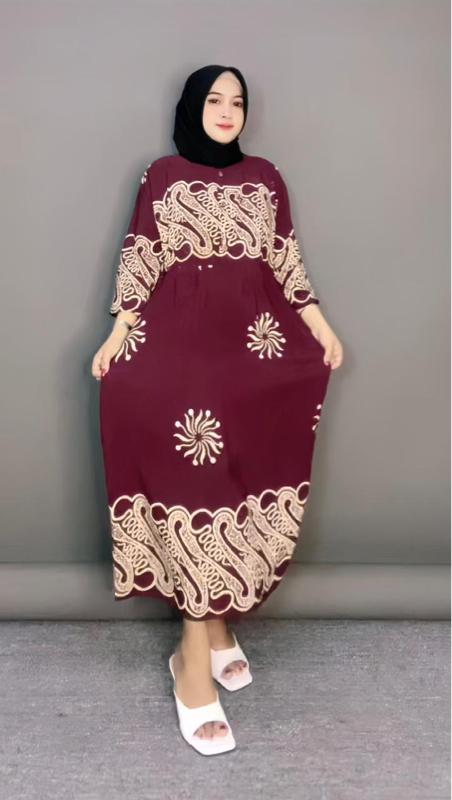 Daster kirana lengan 3/4 ,kancing depan ,busui frendly ,  Nyaman,bahan adem ,bisa untuk bumil