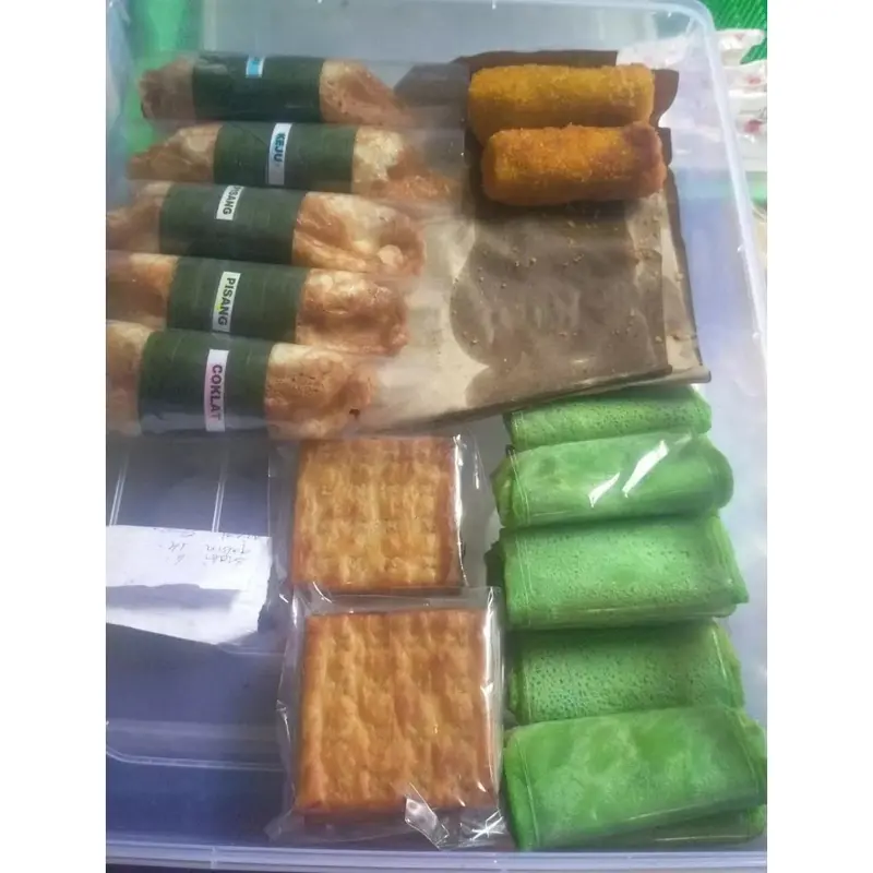 AliMaMa - PLASTIK KUE BASAH (100 PCS)- Plastic Risol Risoles Dadar Gulung Lemper OPP Gorengan Selembar Selapis Lem Seal Murah Medan Kitchenware 5