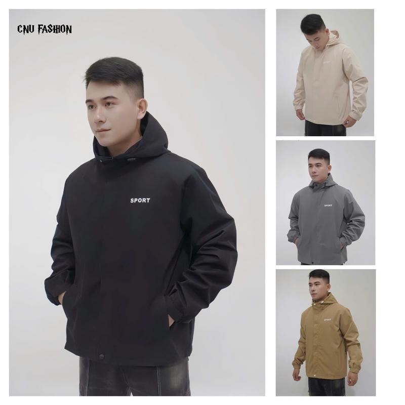 Áo Khoác Gió 2 Lớp Sport Chống Nước , Cản Bụi, Chống Cản Tia UV, Có Mũ liề
