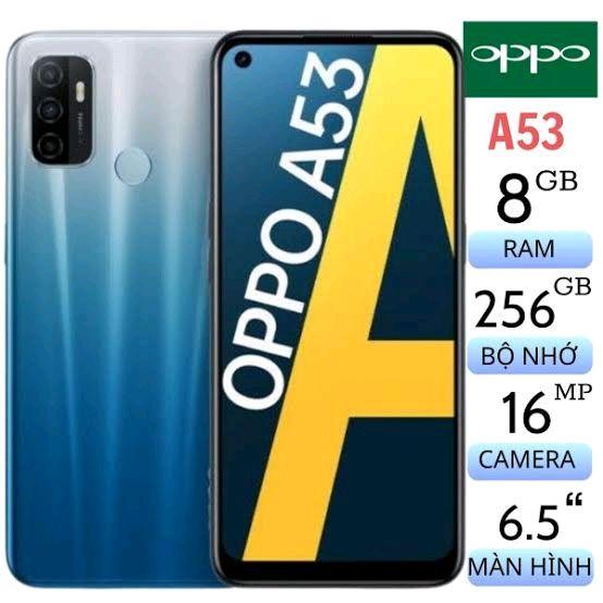    2nd hand   Điện Thoại OPPO A53  pin 5000Mah  Ram 8 256Gb ,Loa Kép ,Sở Hữu Loa To Rõ ,Chụp Hình Sắc Nét ,Chơi Được Mọi Game Mạnh ,Bảo Hành 12 Tháng ,Tặng Sạc Cáp Ốp Lưng 