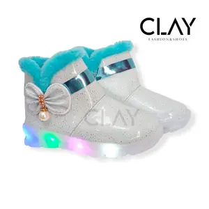 Sepatu Anak Boots Lampu LED Perempuan Variasi Pita Terbaru
