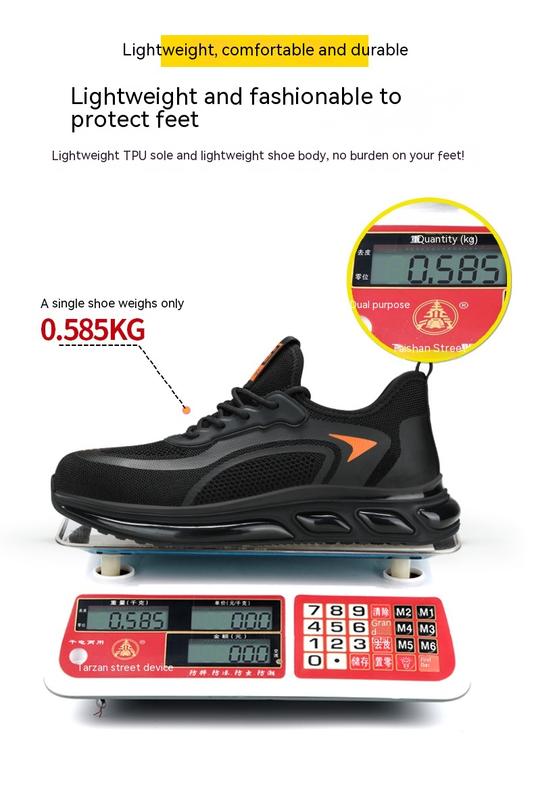 Product Introduction of Labor Protection Shoes Men's Anti-Smashing and Anti-Stab Safety Shoes Lightweight Comfortable Wear-Resistant Air Cushion Shock Absorption Protective Work Shoes 3