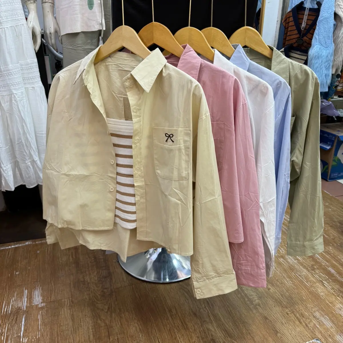12.kemeja Crop pita + inner bkk ( inner bisa lepas )