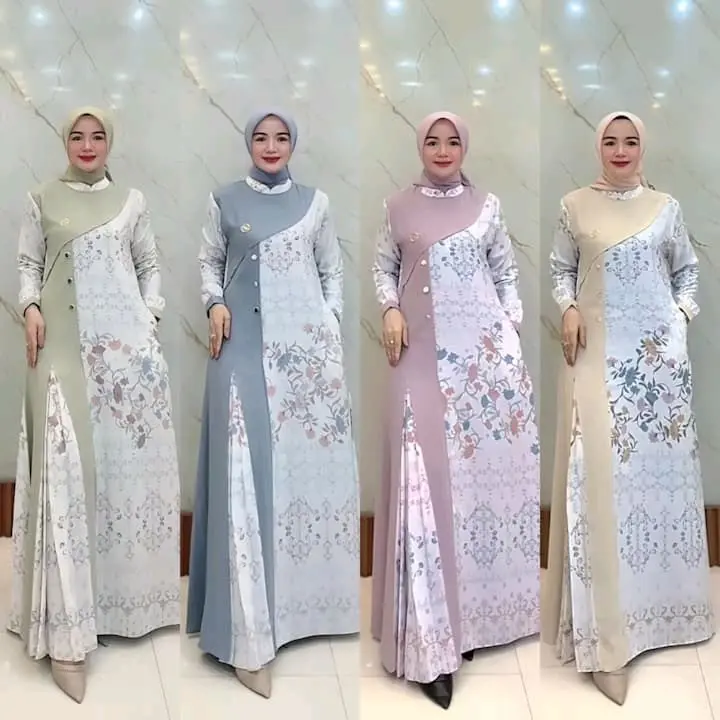 sabiya dress vol 3 gamis zahra terbaru simple dan elegan Muslim  Wanita