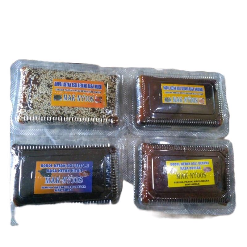 Dodol Betawi Asli Maknyoos 500 grm/ Setengah Kg - Varian Rasa Original, Duren, Ketan Hitam, dan Wijen - Bahan 1