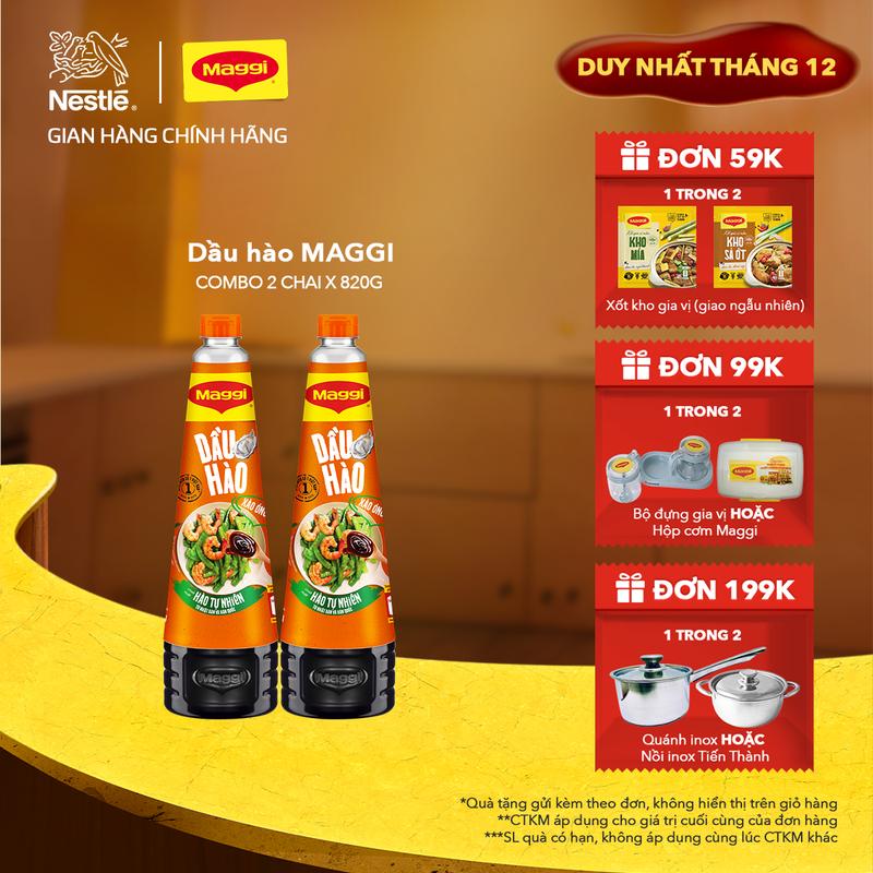  Nestlé VN Combo 2 Dầu hào MAGGI  Chai 820g -ST 