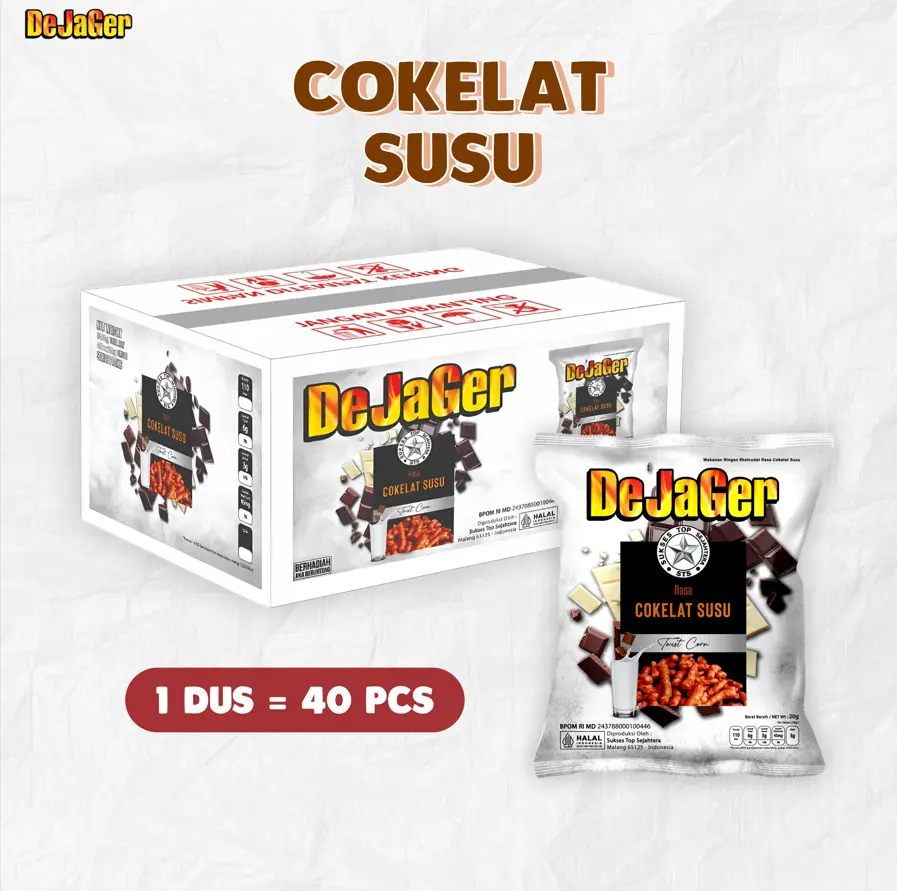 Dejager Twistcorn Dus isi 40 pcs rasa Cokelat Susu