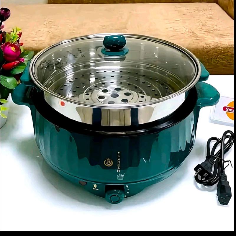 Nồi nấu đa năng 2,8l- Bếp nấu điện đa năng, nồi nắp kính an toàn. Dùng nấu lẩu , xào, canh hấp...
