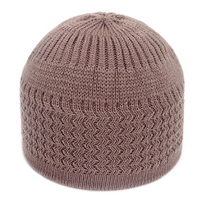 Product Introduction of [Feeling Youth] 1pc Unisex Warm Hat Knitted Hats Men's and Women's Wave Jacquard Neutral Dome Wrap Head Cap 19